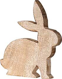 levandeo Hase H20cm Mangoholz Holz Osterhase