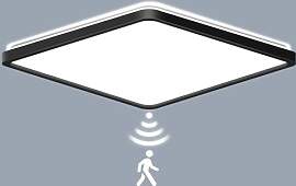 LEZOE LED Deckenleuchte mit Bewegungsmelder, 24W