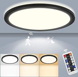 LEZOE LED Deckenleuchte mit Bewegungsmelder, 24W