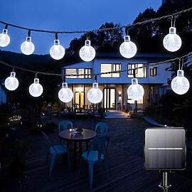 Lezonic solar lichterkette outdoor, 50 LED 7M