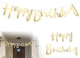 Lhbwhiz Happy Birthday Banner,Glitter zum