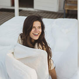 Libeco Kissenbezug Santiago weiß (65 x 65 cm)