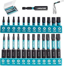 LIBRATON Torx Bit Set, 25-tlgs Torx mit Loch Set