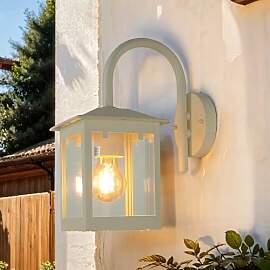 Licht-Erlebnisse Außenwandleuchte Metall in Creme 