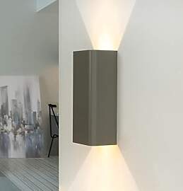 Licht-Erlebnisse Flur Wandlampe Innen, Grau, Up