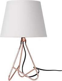 Licht-Erlebnisse Tischlampe Stoff Metall Weiß