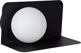 Licht-Erlebnisse Wandlampe Glas Metall Schwarz