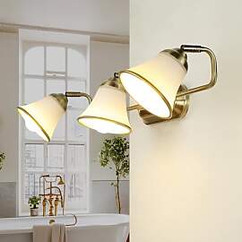 Licht-Erlebnisse Wandlampe Jugendstil Bad, Bronze, 