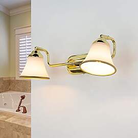 Licht-Erlebnisse Wandleuchte Metall Glas in Gold