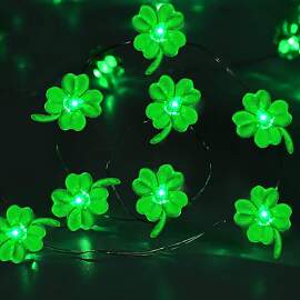 Lichterkette Kleeblatt,30 LED Micro Kleeblatts