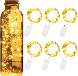 Lichterkette mit Batterie LED Außen 6 Stücke 2M, 