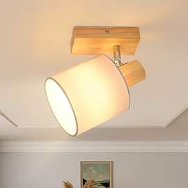 Lichtmaler Deckenlampe 1 Flammig Holz Flurlampe -