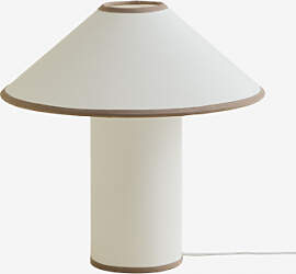 Liduina Tischlampe Aus Leinen ↑35 Cm Weiss -