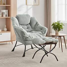 LIFEISLE Ohrensessel mit Hocker, Lazy Chair mit