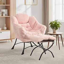 LIFEISLE Ohrensessel mit Hocker, Lazy Chair mit