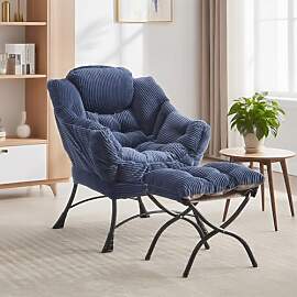LIFEISLE Ohrensessel mit Hocker, Lazy Chair mit