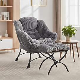 LIFEISLE Ohrensessel Stuhl mit Hocker, Lazy Chair, 