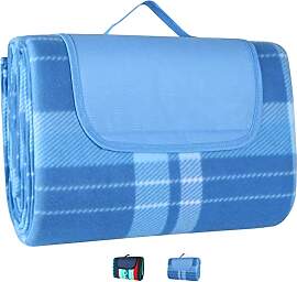 LIFERUN 300x300 cm XXL Picknickdecke, 9 m² große 