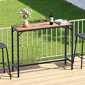 LIFERUN Bartisch Outdoor, 120 x 38 x 98 cm,