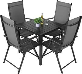 LIFERUN Gartenmöbel Set, 5-TLG Balkonmöbel mit