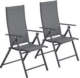 LIFERUN Gartenstuhl Hochlehner Klappbar 2er Set,