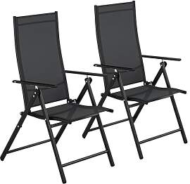 LIFERUN Gartenstuhl Hochlehner Klappbar 2er Set,