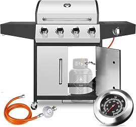 LIFERUN Gasgrill 4+1 Edelstahl Brenner,15 kw Gas