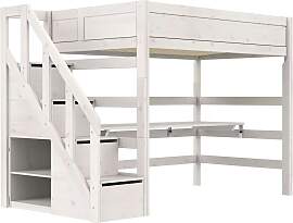 Lifetime Hochbett mit Treppe  Basis ¦ weiß ¦