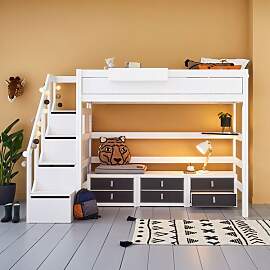 LIFETIME Hochbett Original Kiefer Massivholz mit