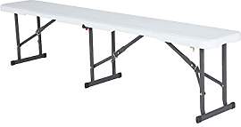 LIFETIME Klappbank Weiß | 183x29x42 cm | Sitzbank 