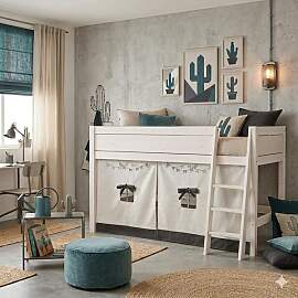 LIFETIME Midi-Hochbett Cactus Kiefer Massivholz