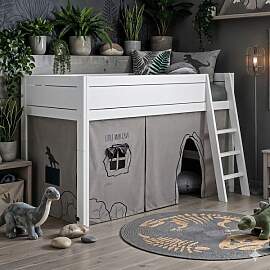 LIFETIME Midi-Hochbett Dino Kiefer Massivholz mit