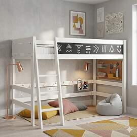 LIFETIME Midi-Hochbett Kreidetafel Kiefer