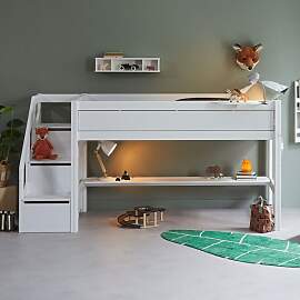 LIFETIME Midi-Hochbett Original Kiefer Massivholz