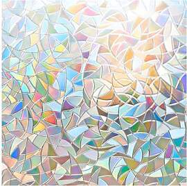 Lifetree Fensterfolie Blickdicht Bunt, 3D