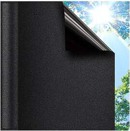 Lifetree Fensterfolie Blickdicht Schwarz, 90x200