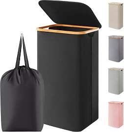 Lifewit 100L Wäschekorb mit Deckel, Wäschekörbe 