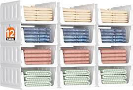 Lifewit 12 Pack Stapelbar Kleiderschrank