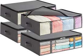 Lifewit 4 Stück 40L Unterbett Aufbewahrungsbox,