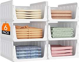 Lifewit 6 Pack Stapelbar Kleiderschrank Organizer, 