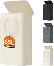 Lifewit 65L Wäschekorb Schmal mit Deckel,