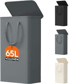 Lifewit 65L Wäschekorb Schmal mit Deckel,