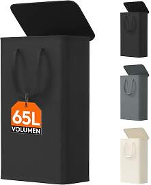 Lifewit 65L Wäschekorb Schmal mit Deckel,