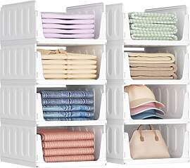 Lifewit 8 Pack Stapelbar Kleiderschrank Organizer, 