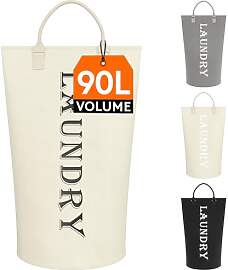 Lifewit 90 L Wäschekorb Faltbar, Wäschesammler,