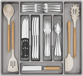 Lifewit Besteckkasten, 51.6 x 42 cm Besteckeinsatz 