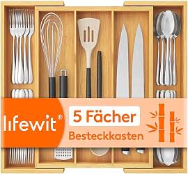 Lifewit Besteckkasten für Schubladen 3-5 Fächer, 