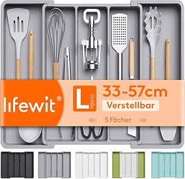 Lifewit Besteckkasten für Schubladen, Großer