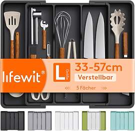 Lifewit Besteckkasten für Schubladen, Großer