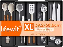 Lifewit Besteckkasten für Schubladen, Großer